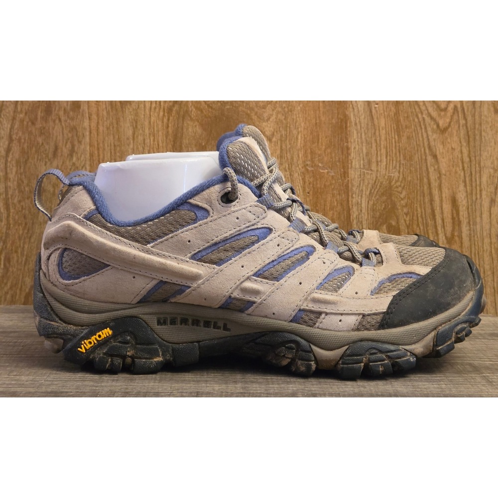 Merrell Moab 2 Vent Hiking Shoes Women's Size 10 Tan Blue